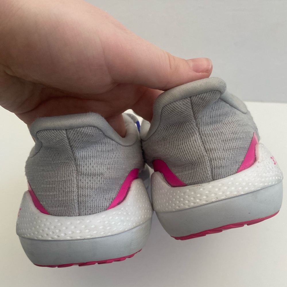 Adidas Girls' Youth EQ 21 Running Shoes in Grey and Pink - Picture 7 of 10
